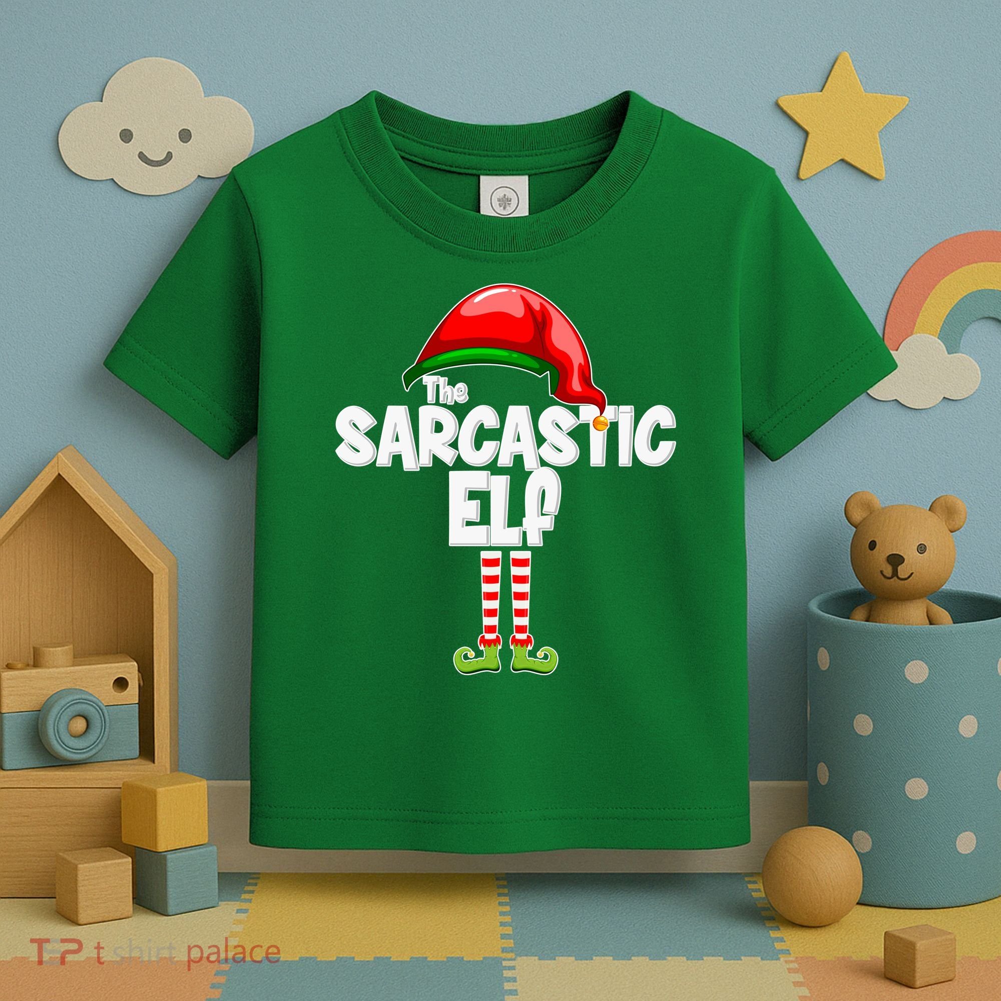 The Sarcastic Elf Matching Christmas Toddler T-Shirt