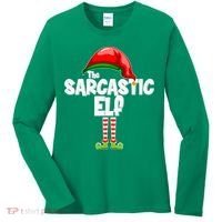The Sarcastic Elf Matching Christmas Women's Long Sleeve Shirt thumb 0