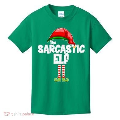 The Sarcastic Elf Matching Christmas Kids T-Shirt