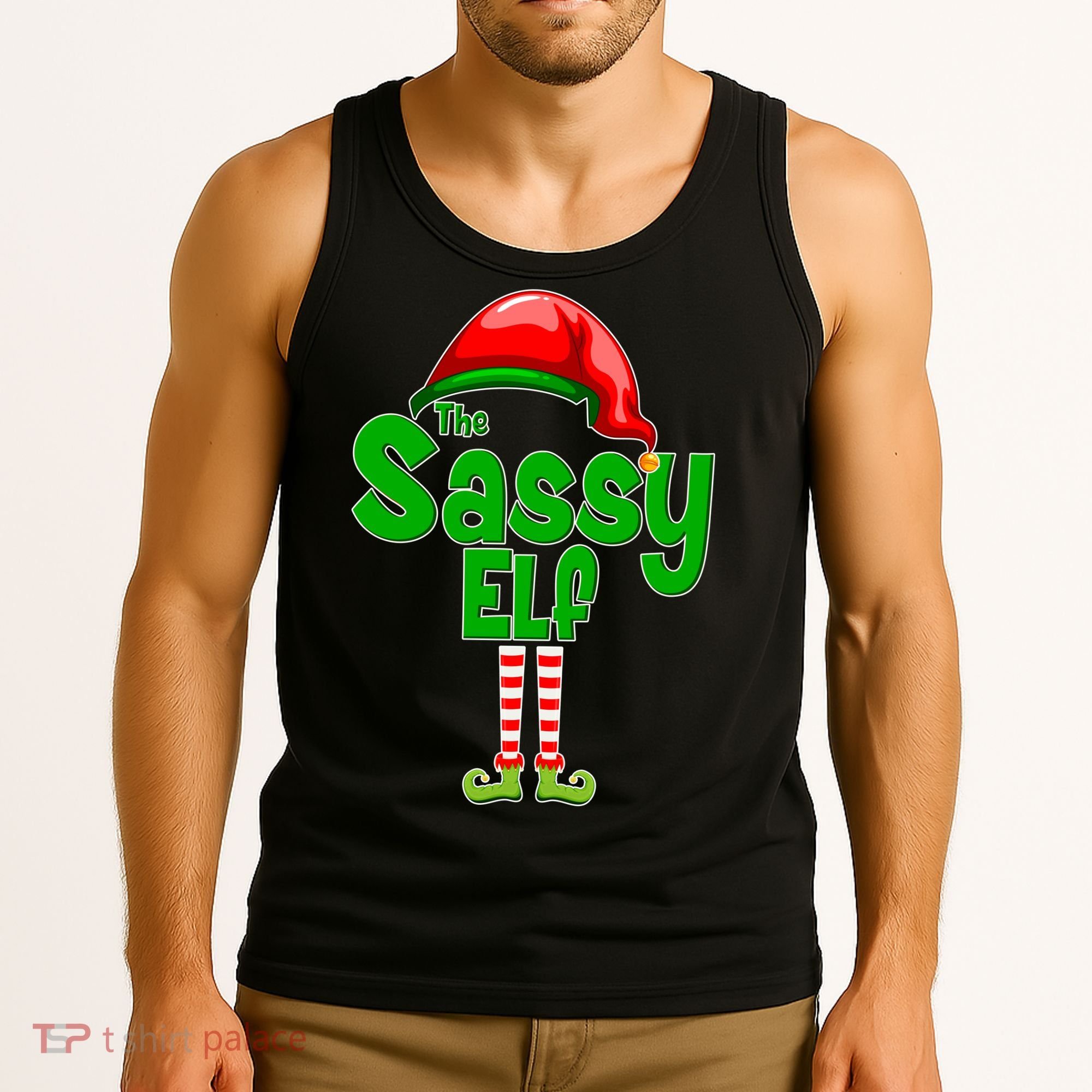 The Sassy Elf Christmas Tank Top