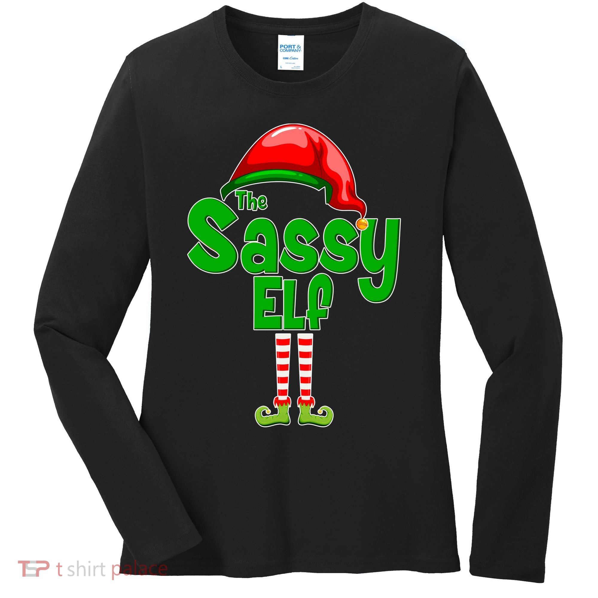 The Sassy Elf Christmas Women's Long Sleeve Shirt
