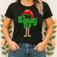 The Sassy Elf Christmas Women's T-Shirt thumb 2
