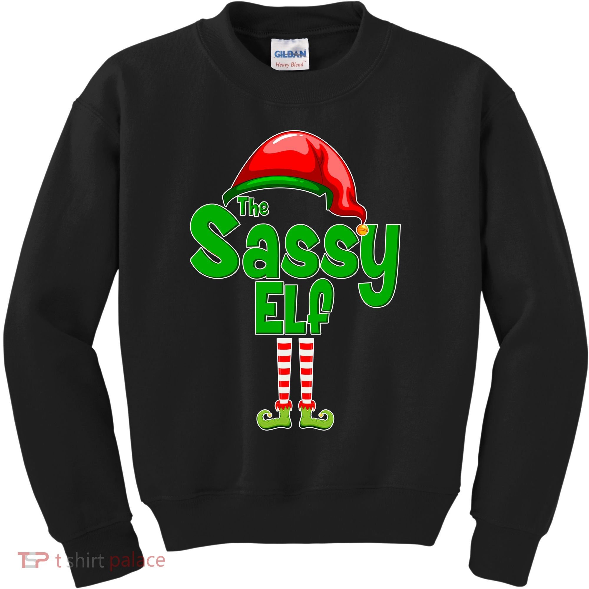 The Sassy Elf Christmas Kids Sweatshirt