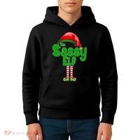 The Sassy Elf Christmas Kids Hoodie thumb 4