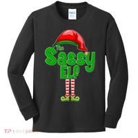 The Sassy Elf Christmas Kids Long Sleeve Shirt thumb 0