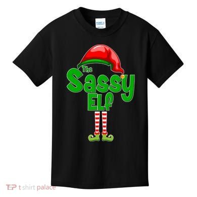 The Sassy Elf Christmas Kids T-Shirt