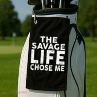 The Savage Life Chose Me Golf Towel thumb 2