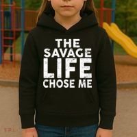 The Savage Life Chose Me Kids Hoodie thumb 3