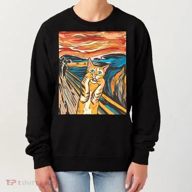 The Scream Parody Cat Women's Sweatshirt