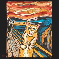 The Scream Parody Cat Women's Sweatshirt thumb 2