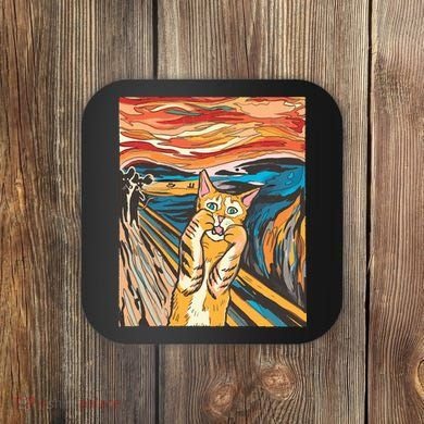 The Scream Parody Cat Coaster