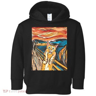 The Scream Parody Cat Toddler Hoodie