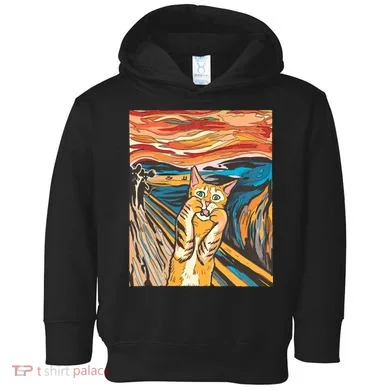 The Scream Parody Cat Toddler Hoodie
