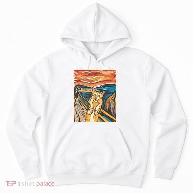 The Scream Parody Cat Hoodie