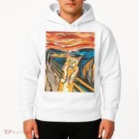 The Scream Parody Cat Hoodie thumb 2