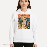 The Scream Parody Cat Hoodie thumb 5