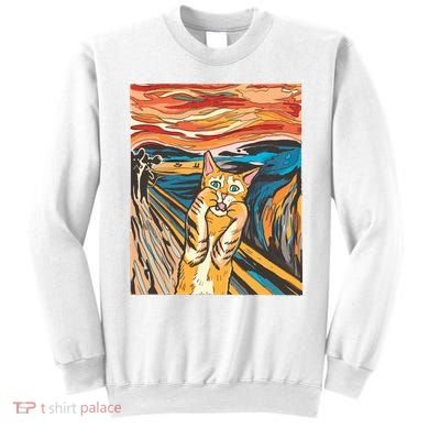 The Scream Parody Cat Sweatshirt