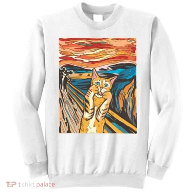 The Scream Parody Cat Sweatshirt