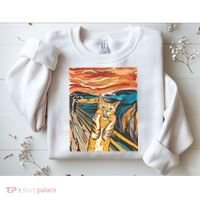 The Scream Parody Cat Sweatshirt thumb 2