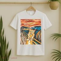 The Scream Parody Cat T-Shirt thumb 2