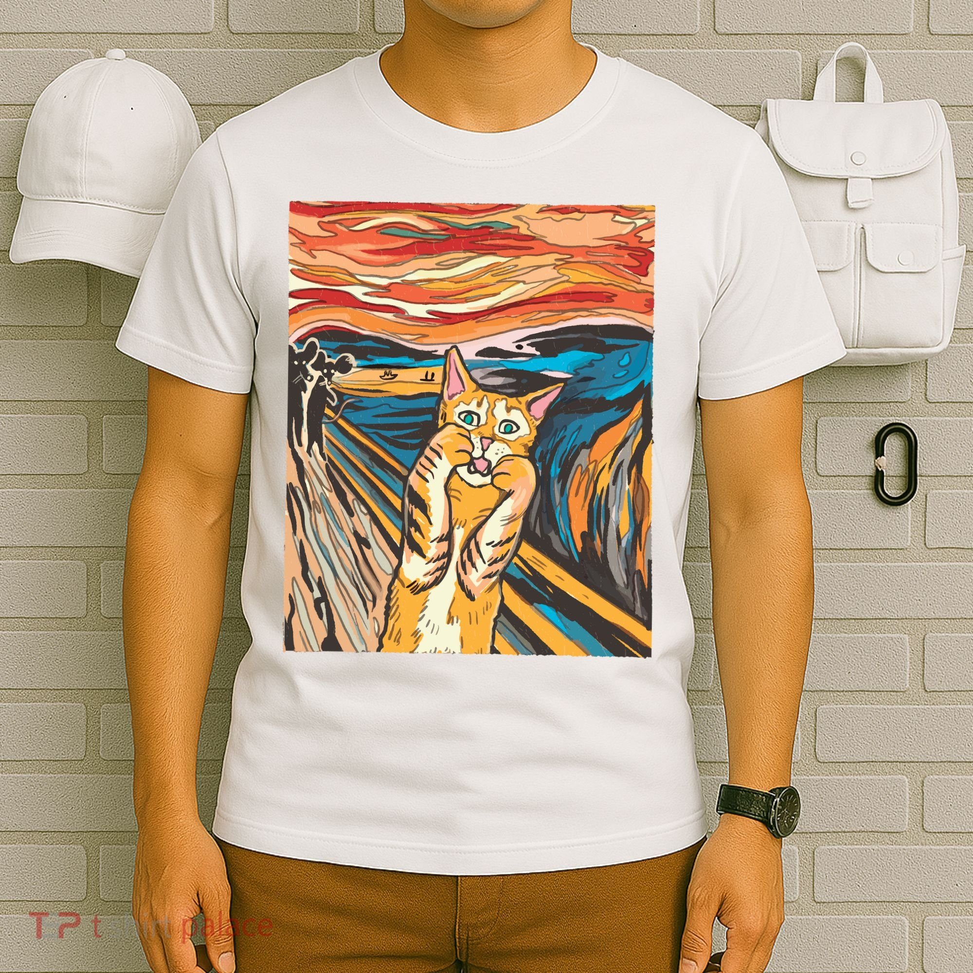 The Scream Parody Cat T-Shirt