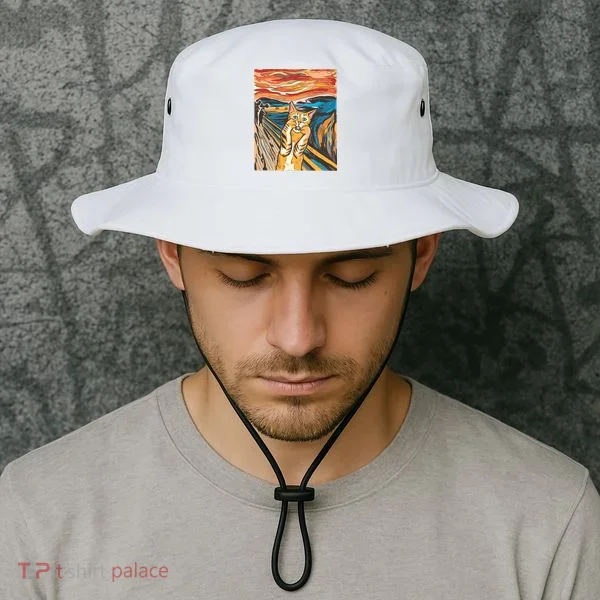 The Scream Parody Cat Bucket Hat