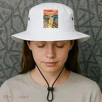 The Scream Parody Cat Bucket Hat thumb 3