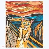 The Scream Parody Cat Bucket Hat thumb 4