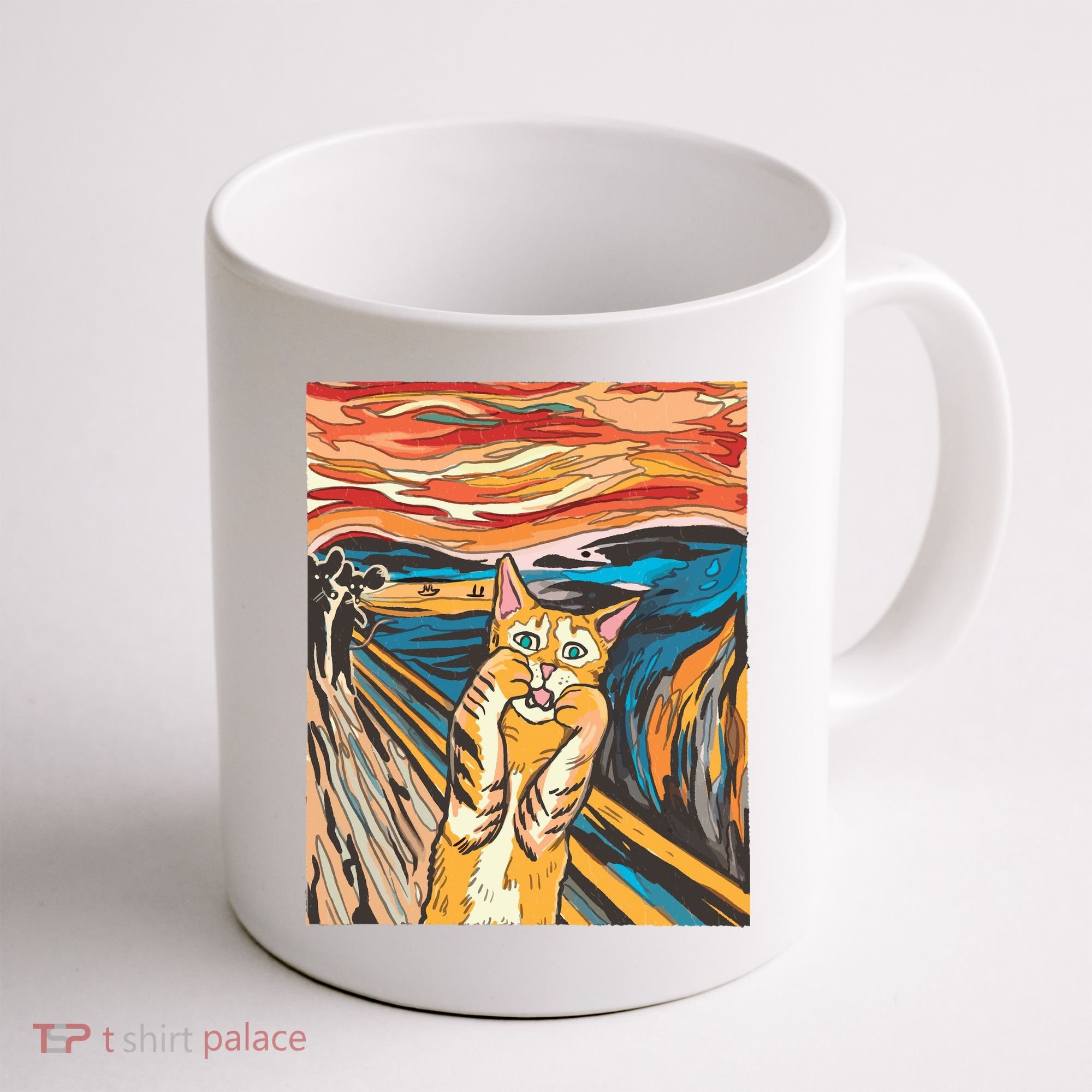 The Scream Parody Cat Coffee Mug