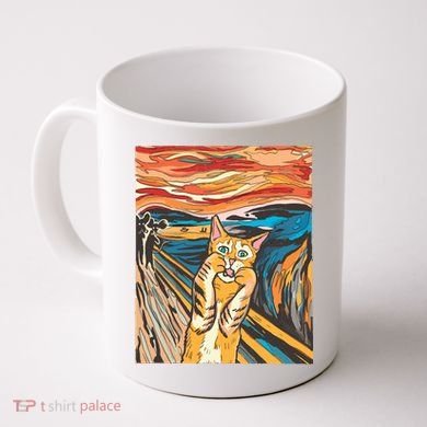 The Scream Parody Cat Coffee Mug