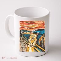 The Scream Parody Cat Coffee Mug thumb 0