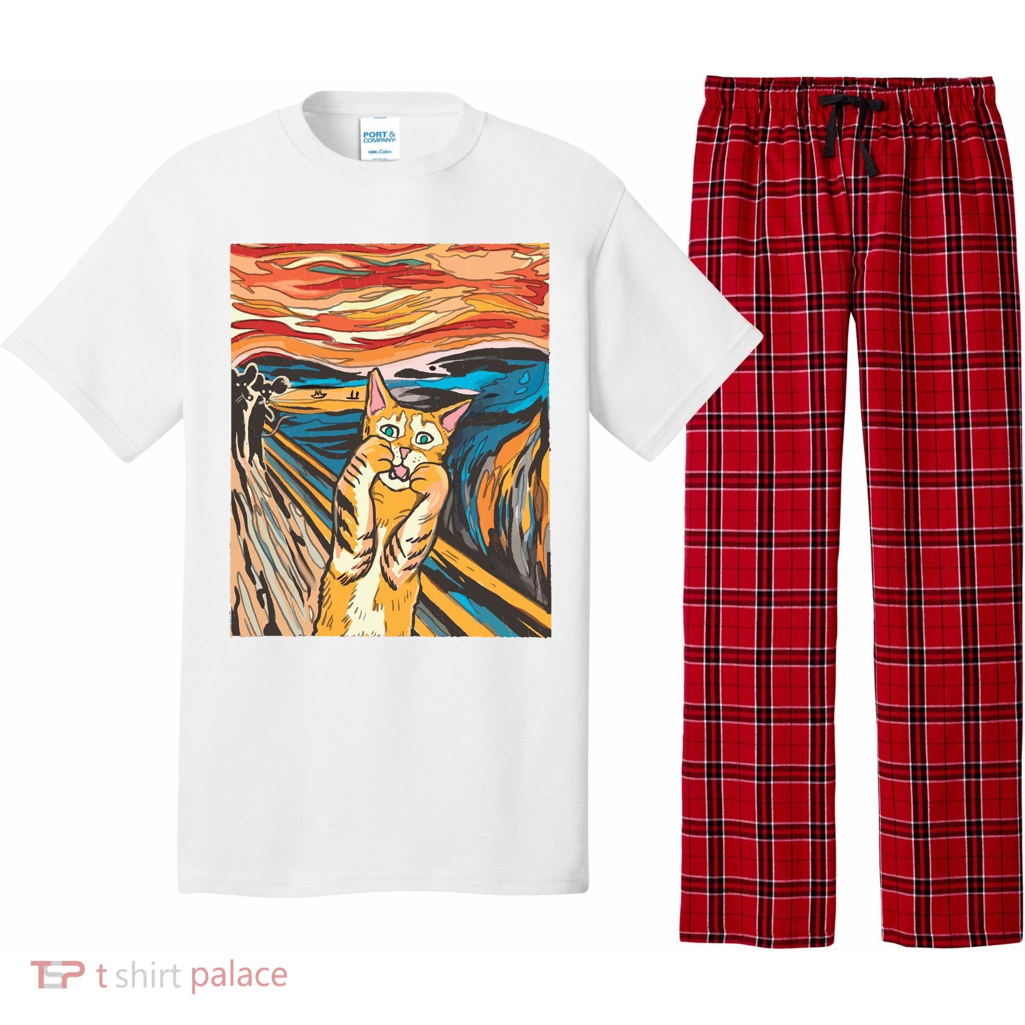 The Scream Parody Cat Pajama Set