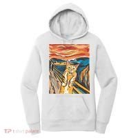 The Scream Parody Cat Women's Hoodie thumb 0