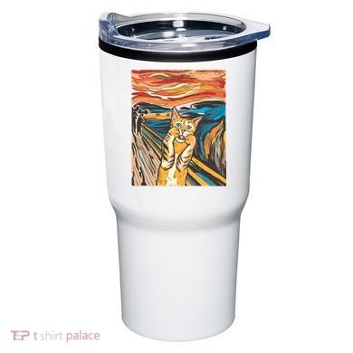The Scream Parody Cat Tumbler