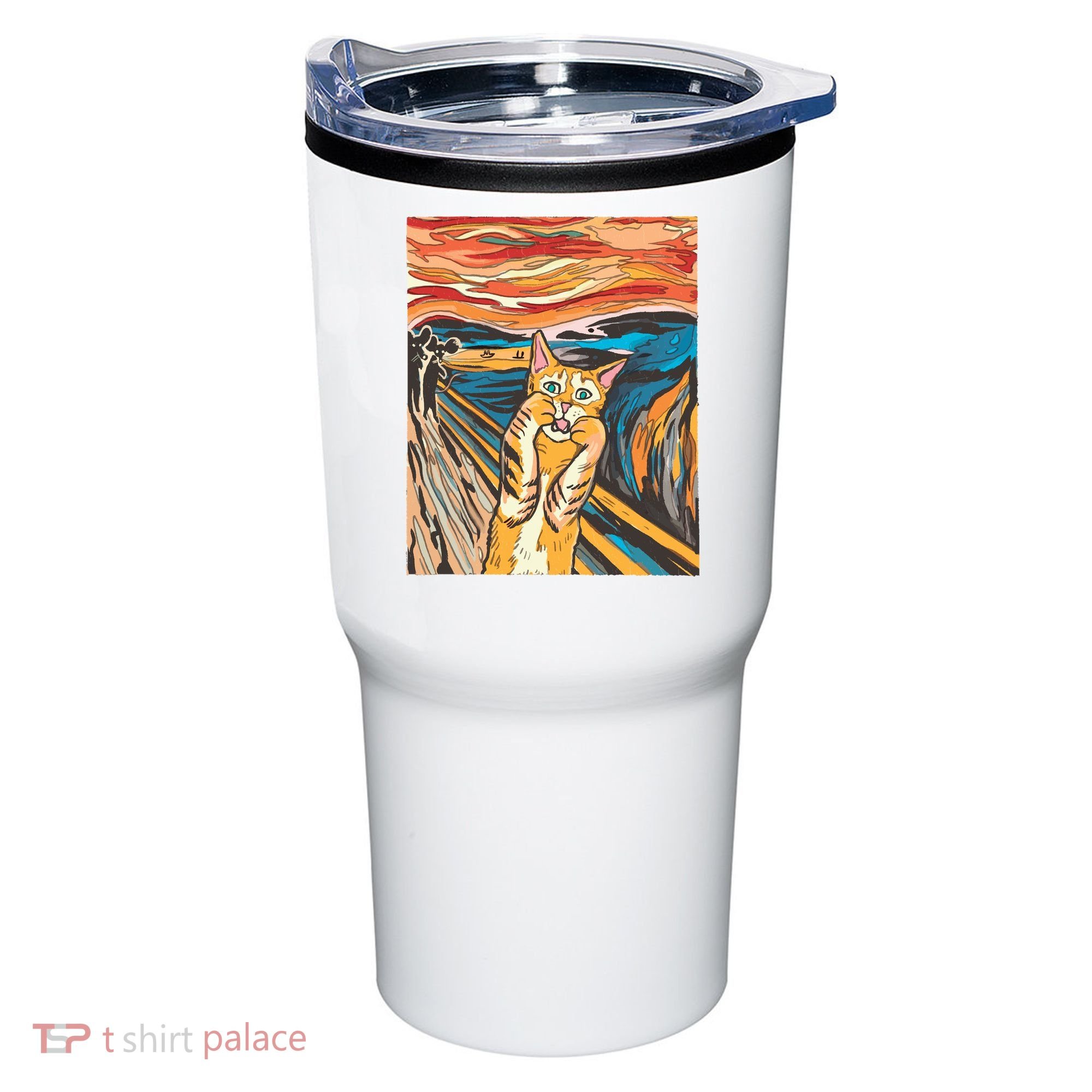 The Scream Parody Cat Tumbler