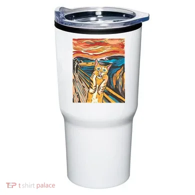 The Scream Parody Cat Tumbler
