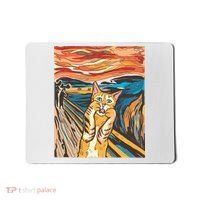 The Scream Parody Cat Mousepad thumb 0