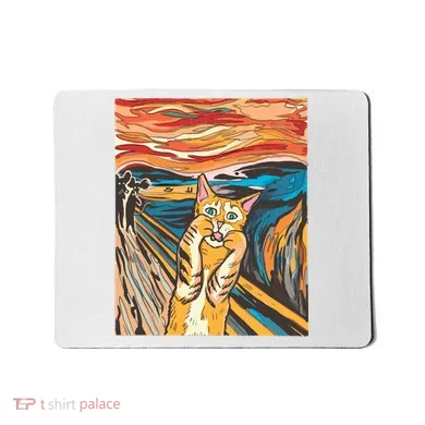 The Scream Parody Cat Mousepad