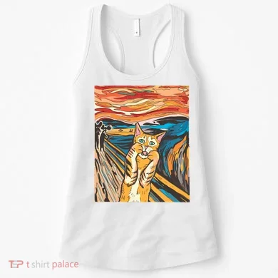 The Scream Parody Cat Women's Tank Top