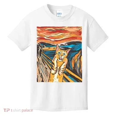 The Scream Parody Cat Kids T-Shirt