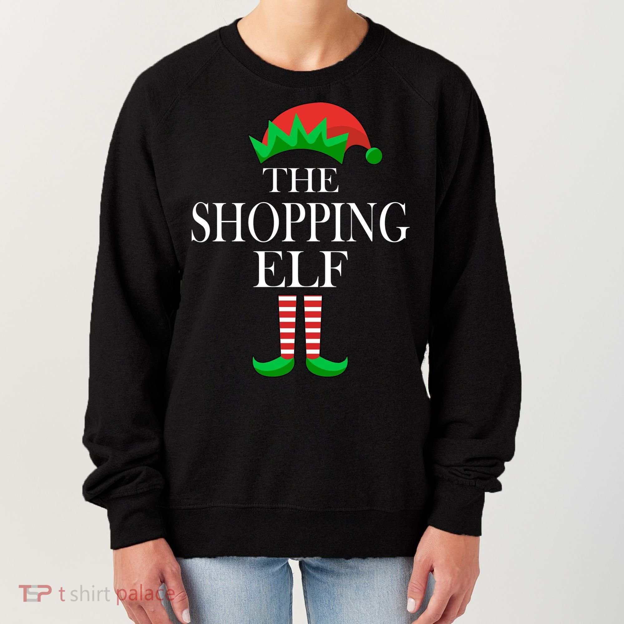 The Shopping Elf Family Matching Christmas Women's Sweatshirt