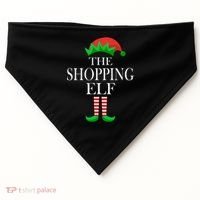The Shopping Elf Family Matching Christmas USA-Made Doggie Bandana thumb 0