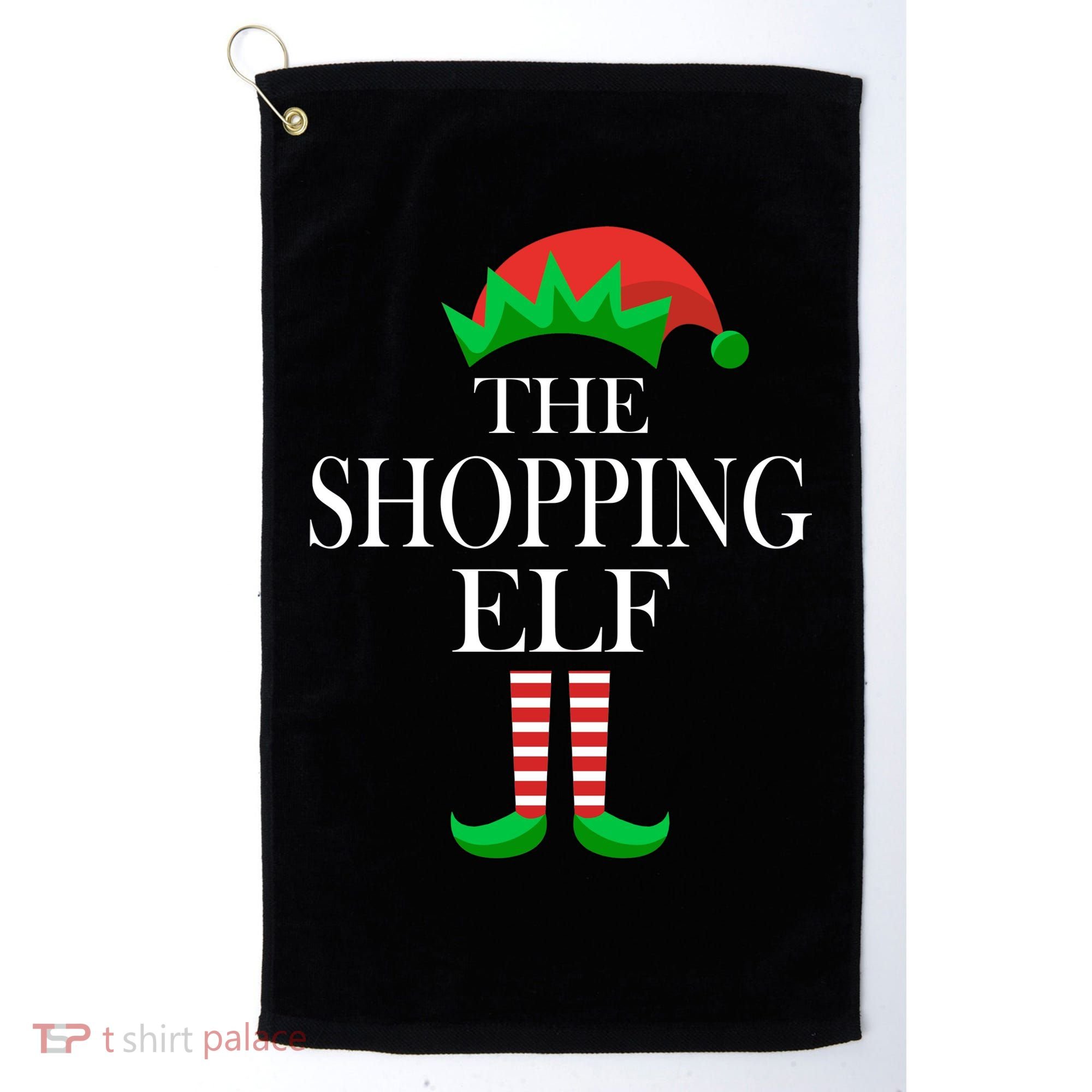 The Shopping Elf Family Matching Christmas Golf Towel