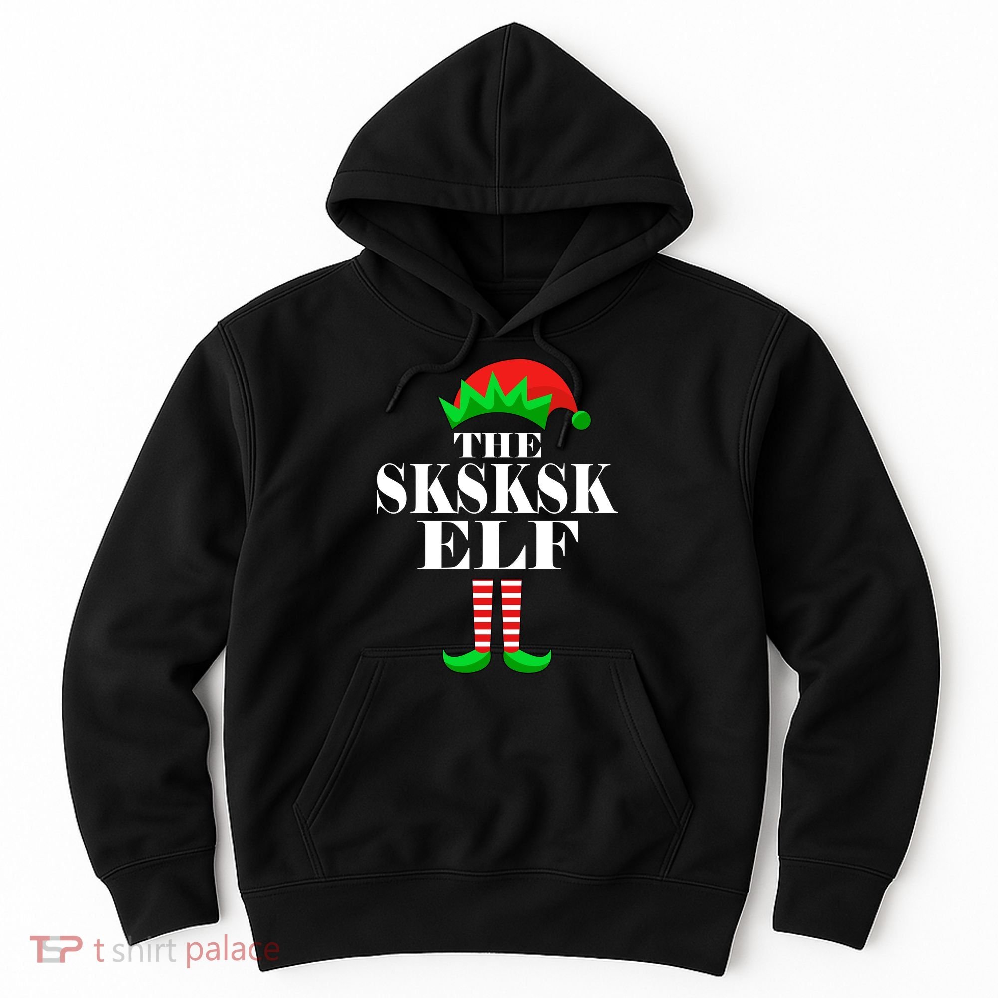The SKSKSK Elf Funny Christmas Matching Hoodie