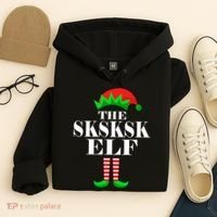 The SKSKSK Elf Funny Christmas Matching Hoodie thumb 4