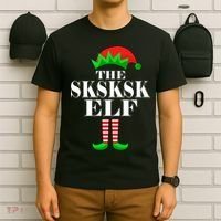 The SKSKSK Elf Funny Christmas Matching T-Shirt thumb 6