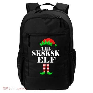 The SKSKSK Elf Funny Christmas Matching Backpack