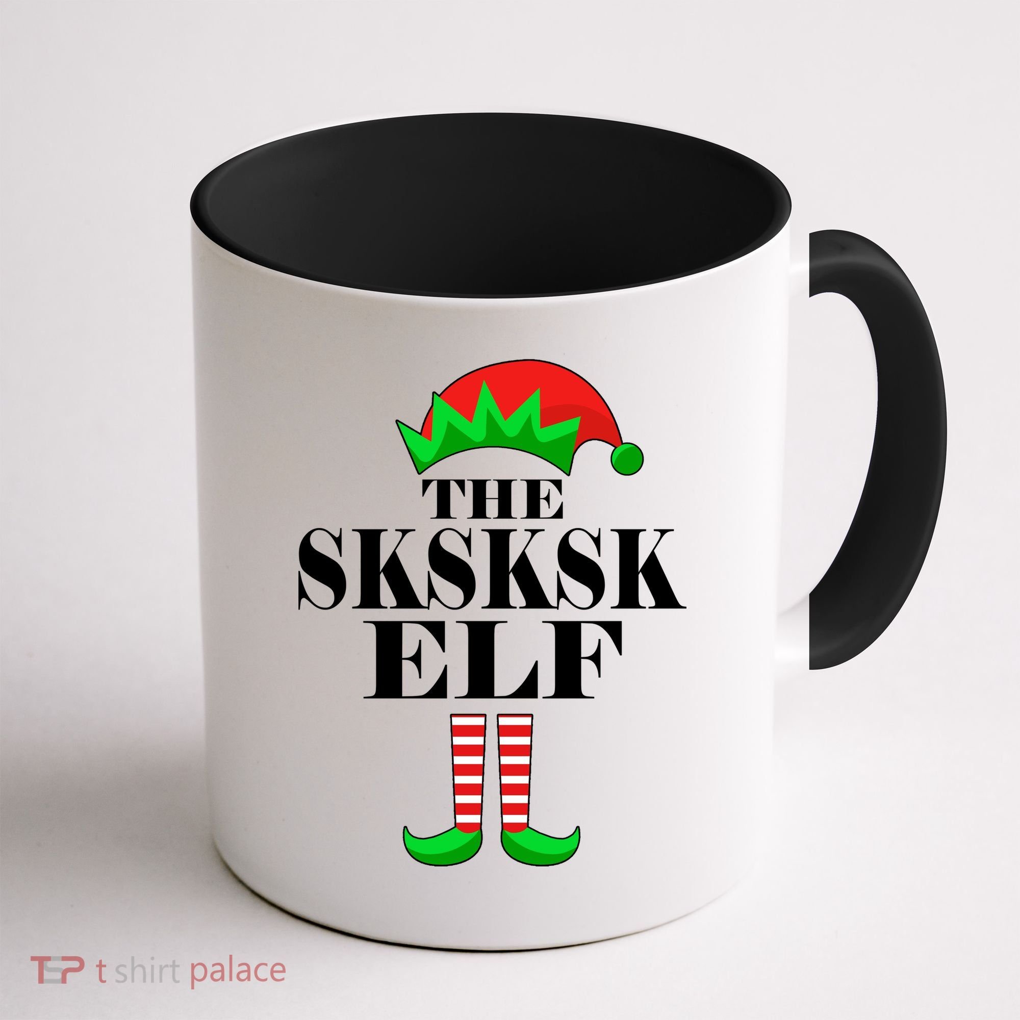 The SKSKSK Elf Funny Christmas Matching Coffee Mug