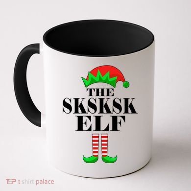 The SKSKSK Elf Funny Christmas Matching Coffee Mug