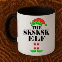 The SKSKSK Elf Funny Christmas Matching Coffee Mug thumb 2